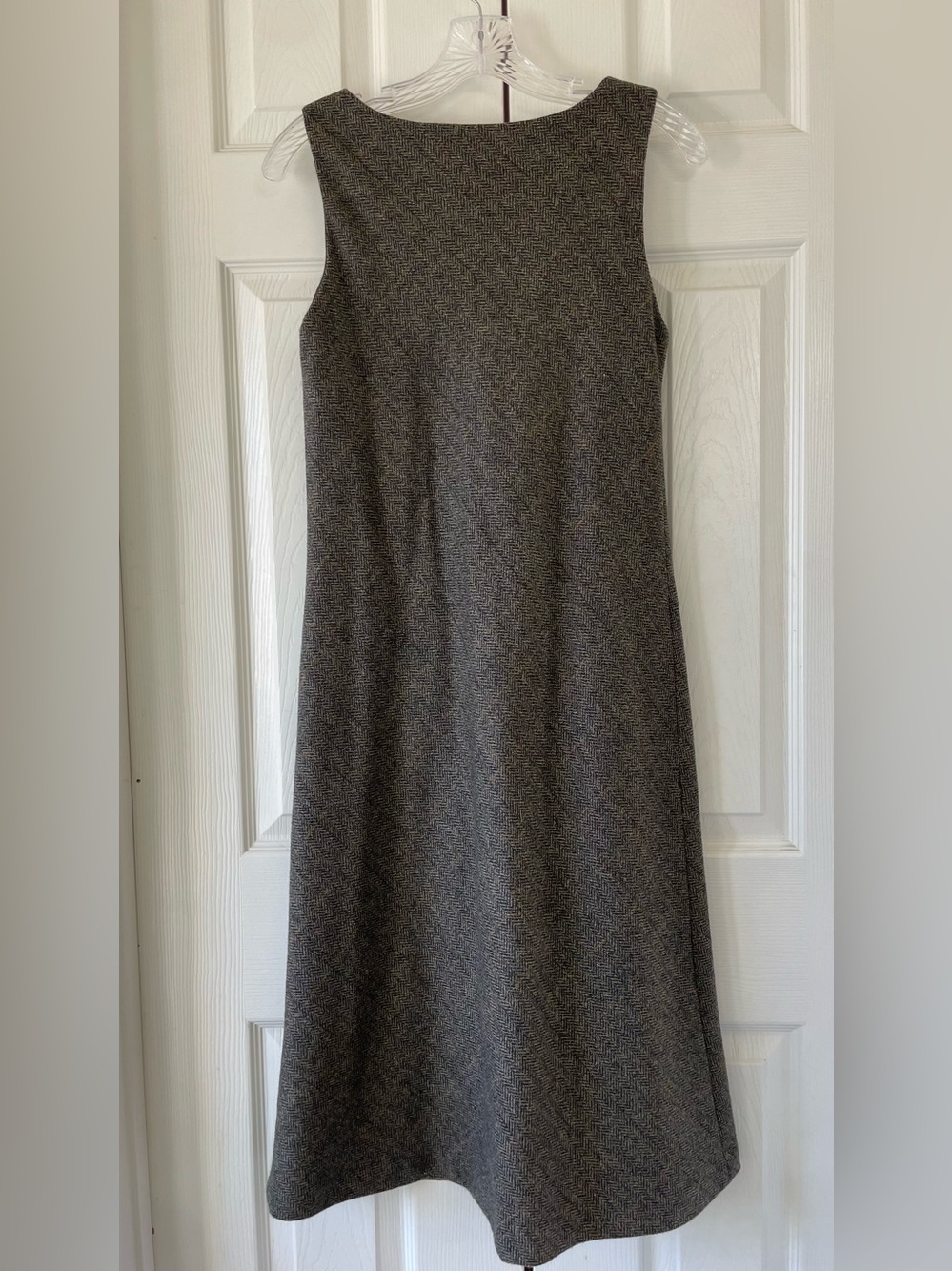 NWT Vintage Harold’s Brown Wool Herringbone Tweed Sheath Dress USA Size 6 - Picture 12 of 12